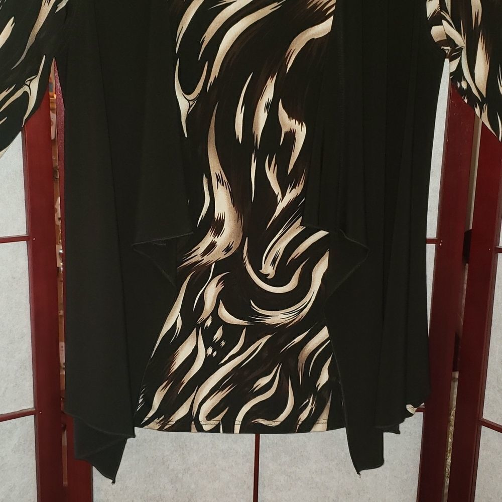 Claudia Richard Black & Tan Designer Blouse View 3